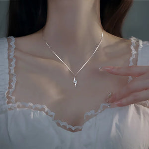 925 Silver Lightning Necklace Chain Wedding Jewelry