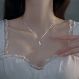 925 Silver Lightning Necklace Chain Wedding Jewelry