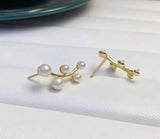 925 Silver Earrings Mountings for Agate Beads Crystal 3 Pairs/Lot