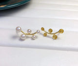 925 Silver Earrings Mountings for Agate Beads Crystal 3 Pairs/Lot