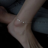 925 Sterling Silver Diamond Foot Chain Wedding Ankle Jewelry