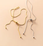 925 Silver Snake Chain Bow Knot Anklet Women
