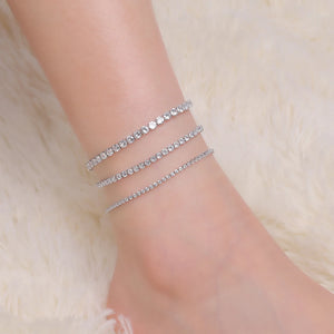 Zircon Ankle Bracelet Anklet Women Gift Foot Chain 3 Sizes