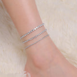 Zircon Ankle Bracelet Anklet Women Gift Foot Chain 3 Sizes