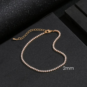 Zircon Ankle Bracelet Anklet Women Gift Foot Chain 3 Sizes