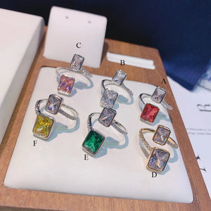 Geometric CZ Women's Ring R-250