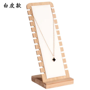 Bamboo Jewelry Display Stand Necklace Holder Pendant Organize