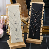 Bamboo Necklace Holder Pendant Hanging Organizer Board