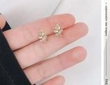 Crystal Leaf Clip Earrings for Women No Piercing Ear Cuff