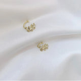 Crystal Leaf Clip Earrings for Women No Piercing Ear Cuff