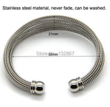 Women Bracelet Stainless Steel Multi-layer Rope Twisted Cable Bangle