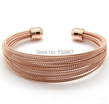 Women Bracelet Stainless Steel Multi-layer Rope Twisted Cable Bangle
