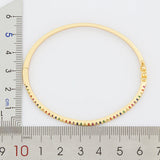 Charm Rainbow Bracelet Copper Zirconia Rhinestone Cuff Bangle