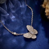 925 Silver Butterfly Pendant Necklace Adjustable