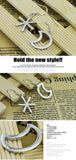 925 Silver Moon Star Drop Earrings for Women Party Jewelry