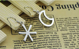 925 Silver Moon Star Drop Earrings for Women Party Jewelry