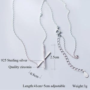 925 Sterling-Silver X Zirconia Wedding Necklaces For Women