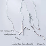 925 Sterling-Silver X Zirconia Wedding Necklaces For Women