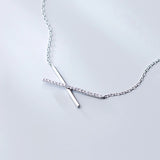 925 Sterling-Silver X Zirconia Wedding Necklaces For Women