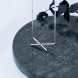 925 Sterling-Silver X Zirconia Wedding Necklaces For Women