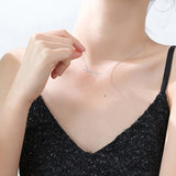 925 Sterling-Silver X Zirconia Wedding Necklaces For Women