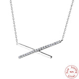 925 Sterling-Silver X Zirconia Wedding Necklaces For Women