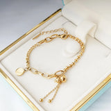 Titanium Bracelet Gourd Round Plate Female Temperament Jewelry