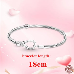 Silver Infinity Knot Bracelet for Charms