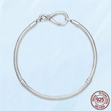 Silver Infinity Knot Bracelet for Charms