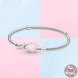 Silver Infinity Knot Bracelet for Charms