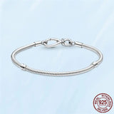 Silver Infinity Knot Bracelet for Charms