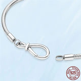 Silver Infinity Knot Bracelet for Charms