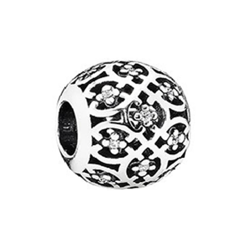 Sterling Silver Cutout Round Charm Collection for Diy Party Jewelry