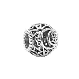 Sterling Silver Cutout Round Charm Collection for Diy Party Jewelry