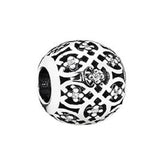 Sterling Silver Cutout Round Charm Collection for Diy Party Jewelry