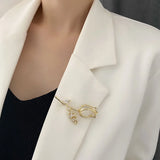 Titanium Steel Cat's Eye Tulip Women's Brooch Pins Jewelry
