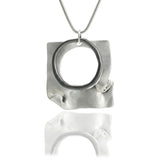 Geometry Metal Necklace Hollow Square Pendant