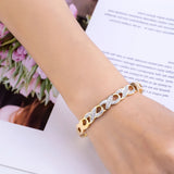 Hollow Crystal Bracelet Stainless Steel Jewelry