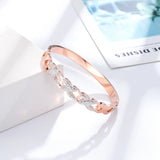 Hollow Crystal Bracelet Stainless Steel Jewelry