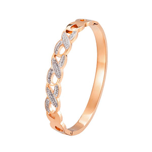 Hollow Crystal Bracelet Stainless Steel Jewelry