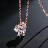 Small Fresh Mini Triangle Pendant Bridal Party Jewelry