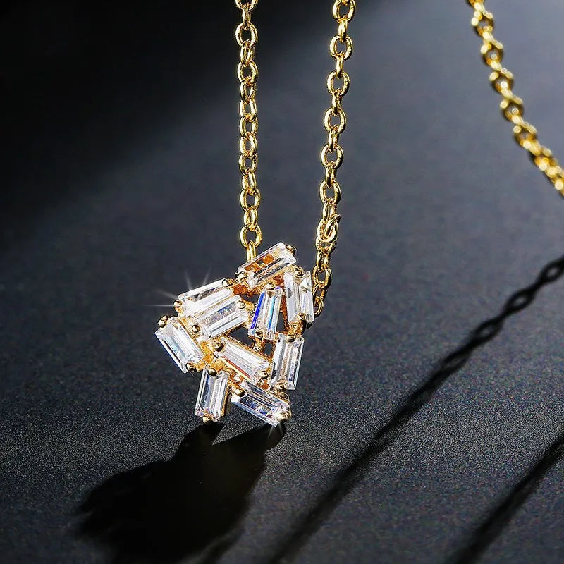 Small Fresh Mini Triangle Pendant Bridal Party Jewelry