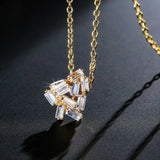 Small Fresh Mini Triangle Pendant Bridal Party Jewelry
