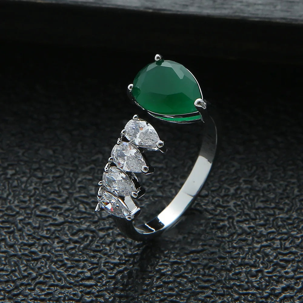 Zircon Multicolor Engagement Wedding Rings for Women Bridal Party Accessories