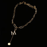 Letter Pendant Necklace Charm Alphabet Necklaces for Women Jewelry