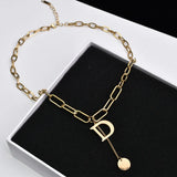 Letter Pendant Necklace Charm Alphabet Necklaces for Women Jewelry
