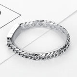 Stainless Steel Buddha Bracelet Chain Wristband 8.5MM Wide