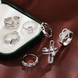 Love Star Irregular Ring Zirconia Stone Open Ring