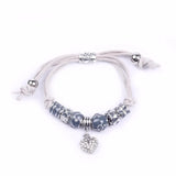 Heart Shaped Pendant Bracelet For Women Rhinestone Charm Party Bracelet