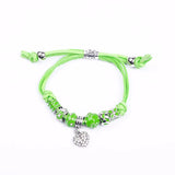 Heart Shaped Pendant Bracelet For Women Rhinestone Charm Party Bracelet